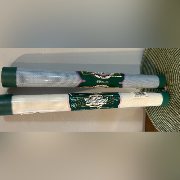 Lot Of 2 Charles Craft 14 ct 15x18 Cross Stitch Fabric Both NEW Details In Notes - Picture 4 of 8